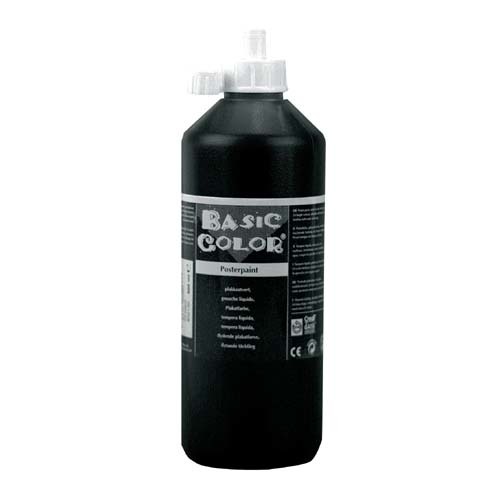 Plakkaatverf Zwart 500 Ml afbeelding