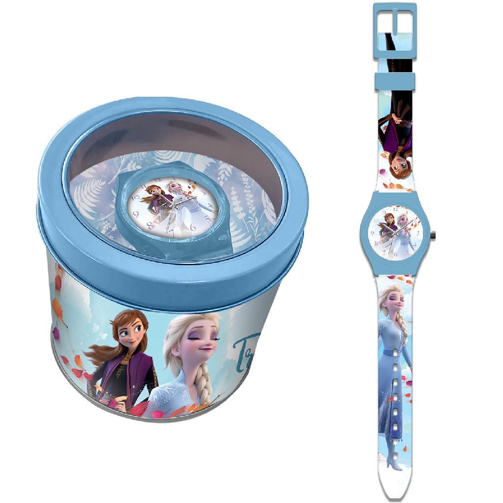 Disney Horloge In Blik Frozen Ii Meisjes 23 Cm Lichtblauw/wit