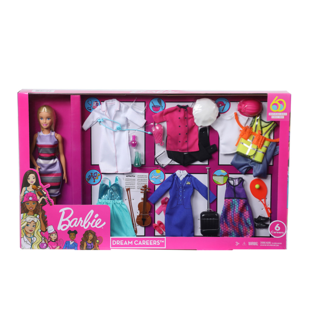 Barbie Met 6x Kleding Set