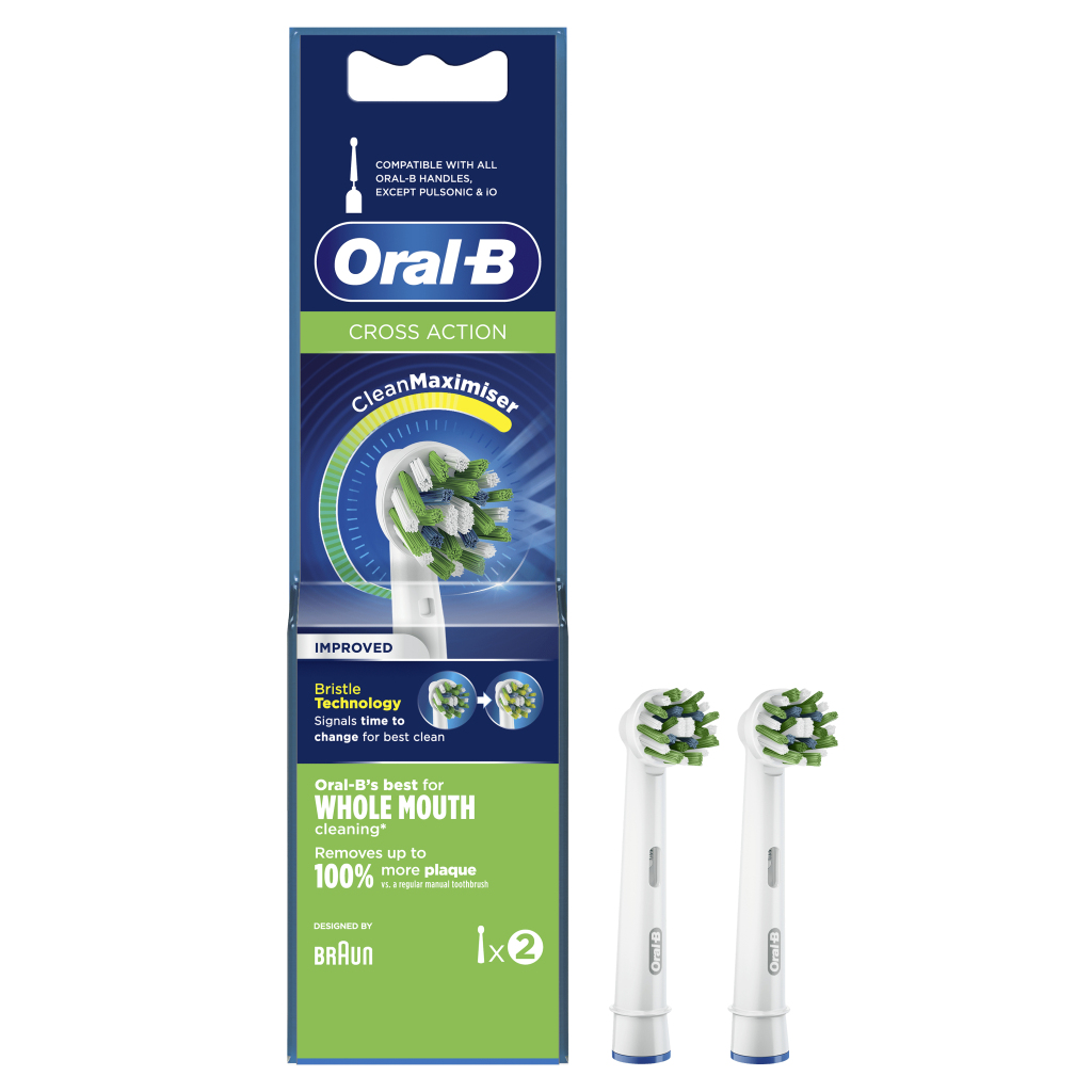 Oral-B CrossAction CleanMaximiser Opzetborstels 2 Stuks