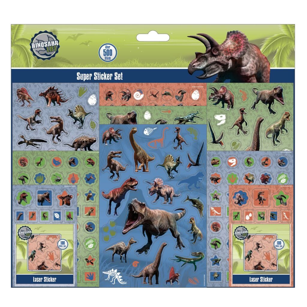 Stickerset Dinosaurus 500+ Stickers