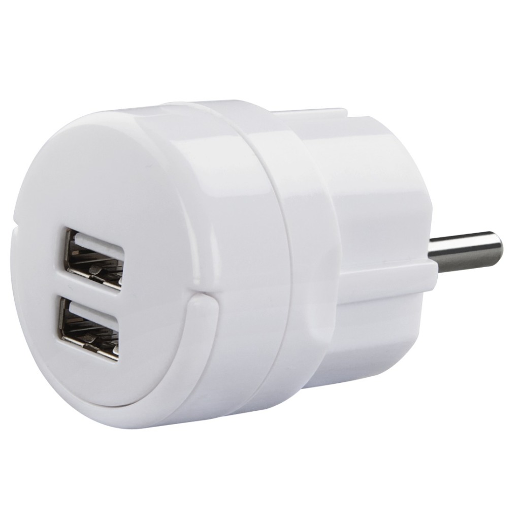 Hama USB-adapter 2,1A 2 Uitgangen