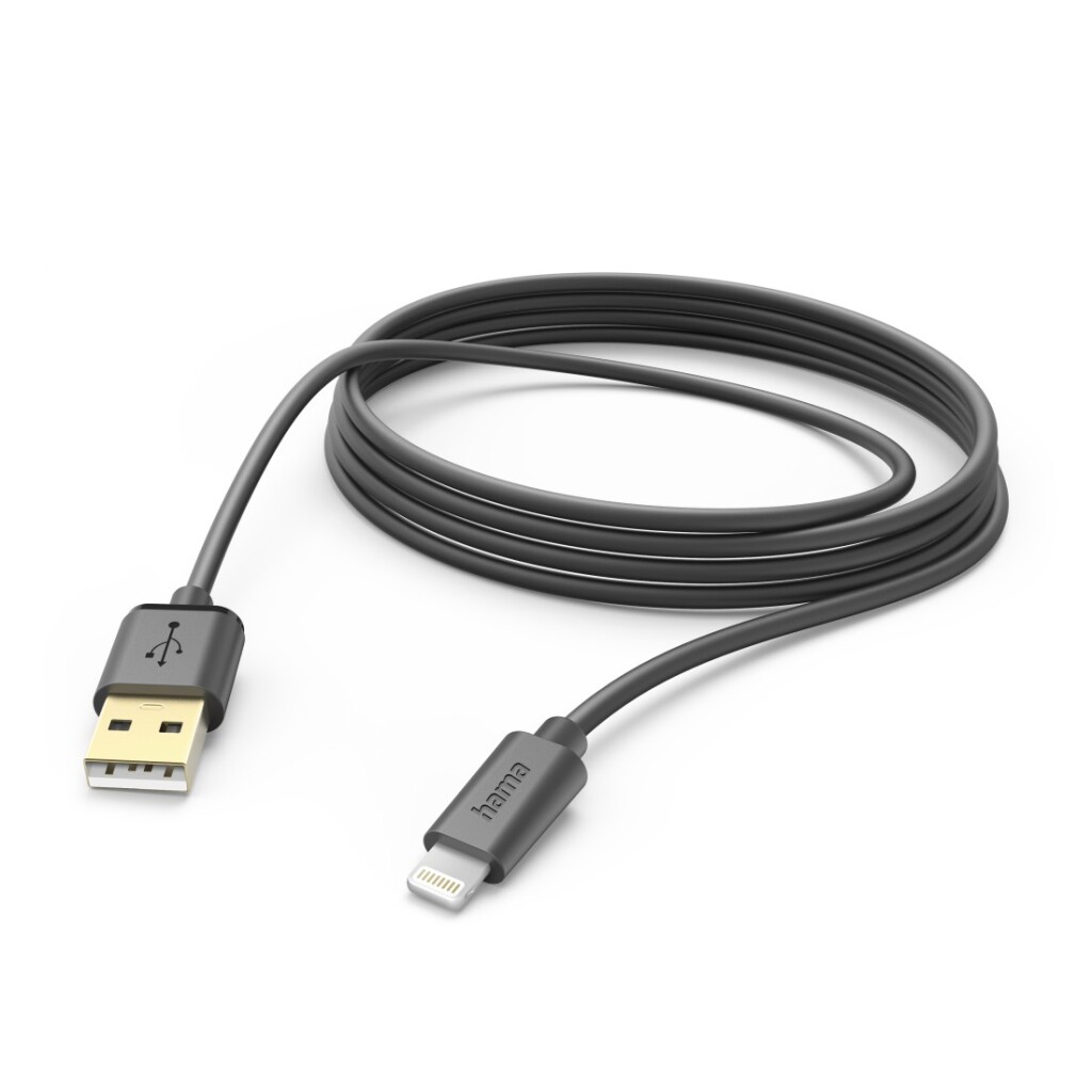 Hama 00201582 USB-kabel 3 m USB 2.0 USB A Lightning Zwart