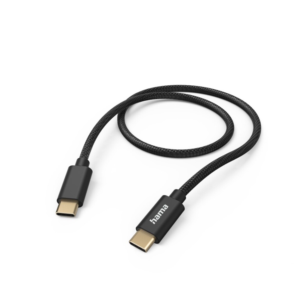 Hama Fabric USB-kabel 1,5 m USB 2.0 USB C Zwart