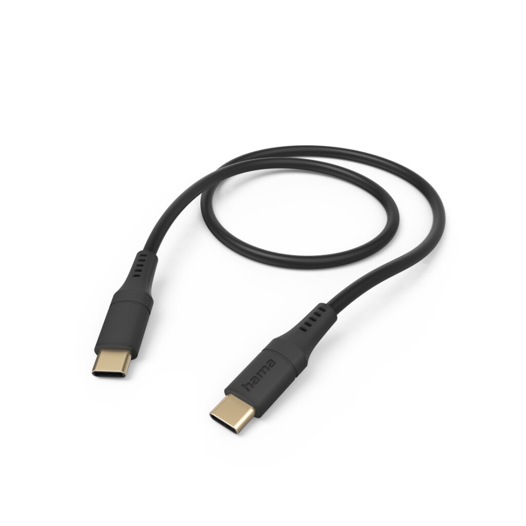 Hama Flexible USB-kabel 1,5 m USB 2.0 USB C Zwart