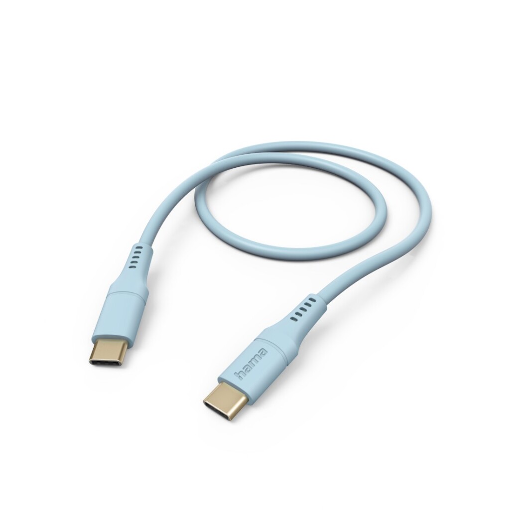 Hama Flexible USB-kabel 1,5 m USB 2.0 USB C Blauw