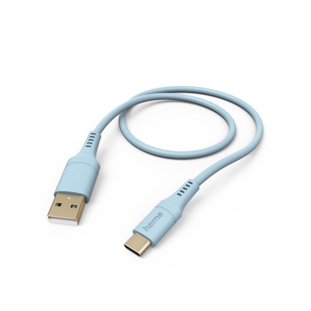 Hama Oplaadkabel Flexible USB-A - USB-C 1,5 M Silicone Blauw