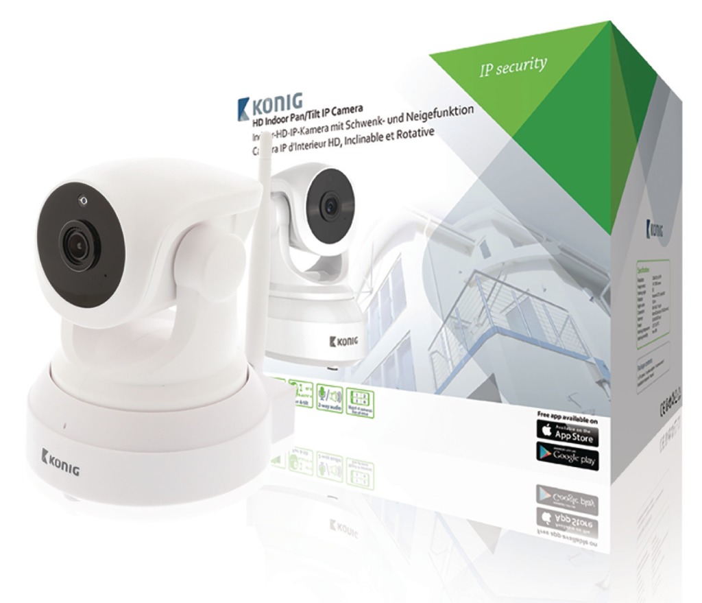 König SAS-IPCAM210W Hd Pan-tilt Ip-camera Binnen 1280x720 Wit