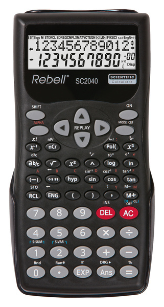 Rebell calculator - zwart - wetenschappelijk - RE-SC2040