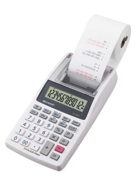 Citizen SH-EL1611V Calculator Sharp EL1611V Grijs Print afbeelding