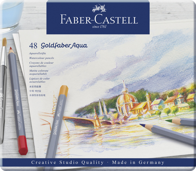 Faber Castell FC-114648 Aquarelkleurpotlood Faber-Castell Goldfaber Etui 48 Stuks afbeelding