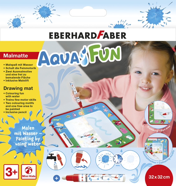 Eberhard Faber tekenmat - Aquafun - 32x32cm - incl. 1 waterstift - EF-524130