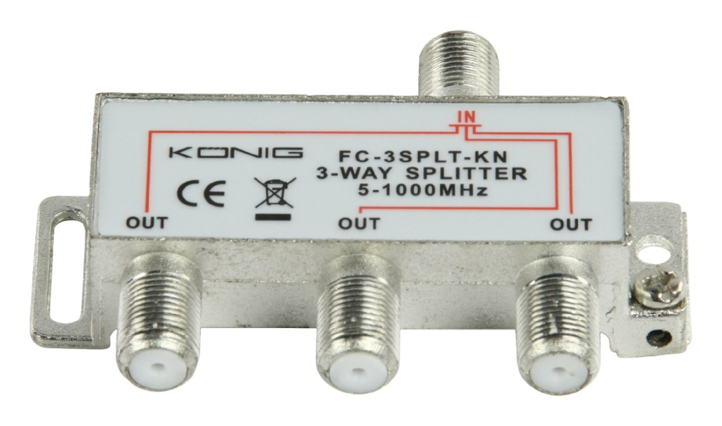 CATV Splitter 6.8 dB / 5-1000 MHz - 3 Outputs