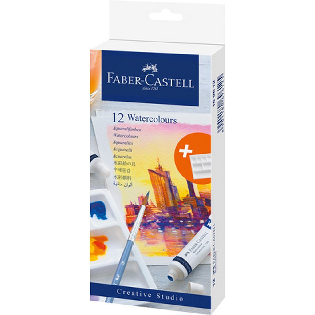 Faber Castell FC-169612 Aquarelverf 12 Tubes + Mengpalet afbeelding