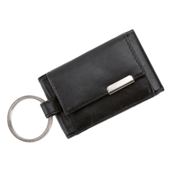 Mini-portefeuille Alassio - 8 - 5 x 5 cm sleutelhanger zwart