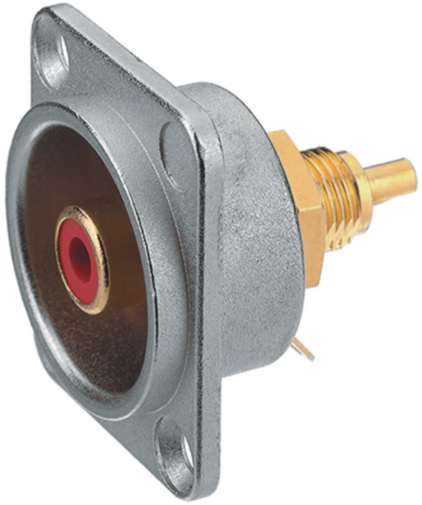 Neutrik NTR-NF2D-2 Connector Rca Male Metaal Rood