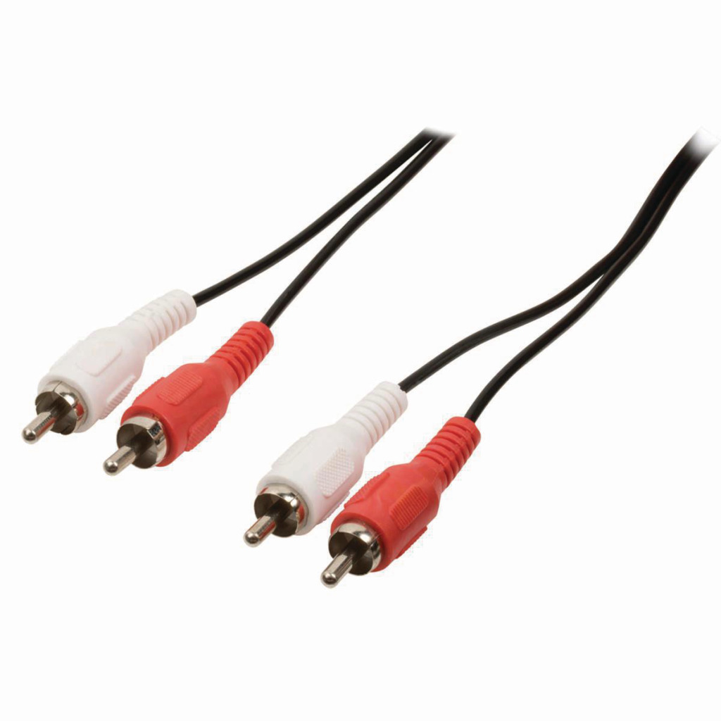 Nedis CAGB24200BK50 Stereo-audiokabel 2x Rca Male - 2x Rca Male 5,0 M Zwart afbeelding