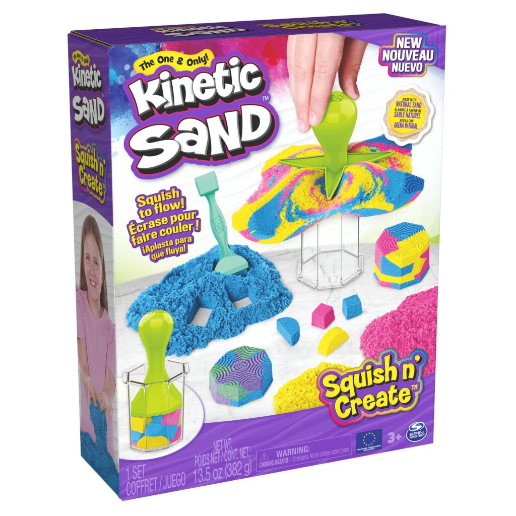 Kinetic Sand - Speelzand - Squish N’ Create - 3 kleuren - 382g - Sensorisch Speelgoed