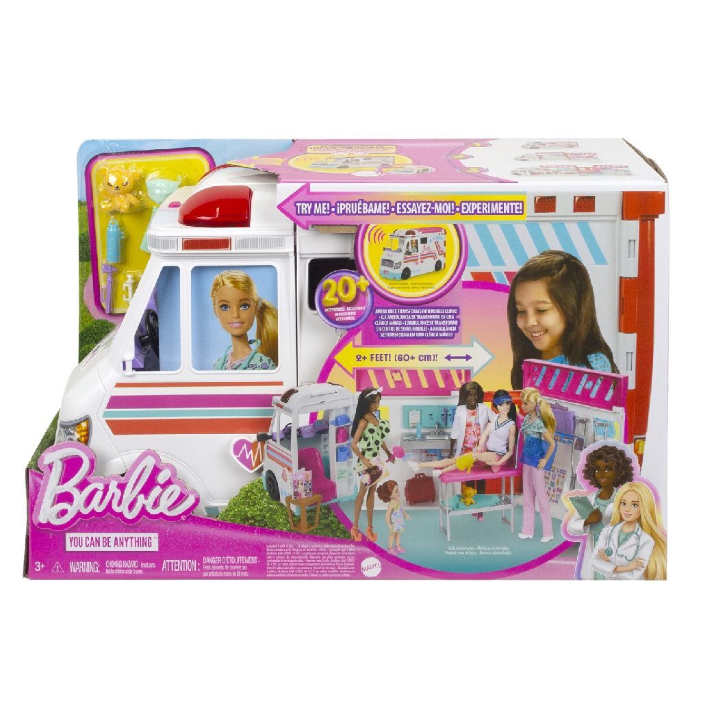 Barbie You Can Be Anything - Ambulance - Poppenauto - Barbie ambulance