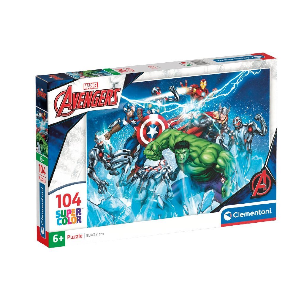 Clementoni - Puzzel 104 Stukjes Avengers, Kinderpuzzels, 6-8 jaar, 25744