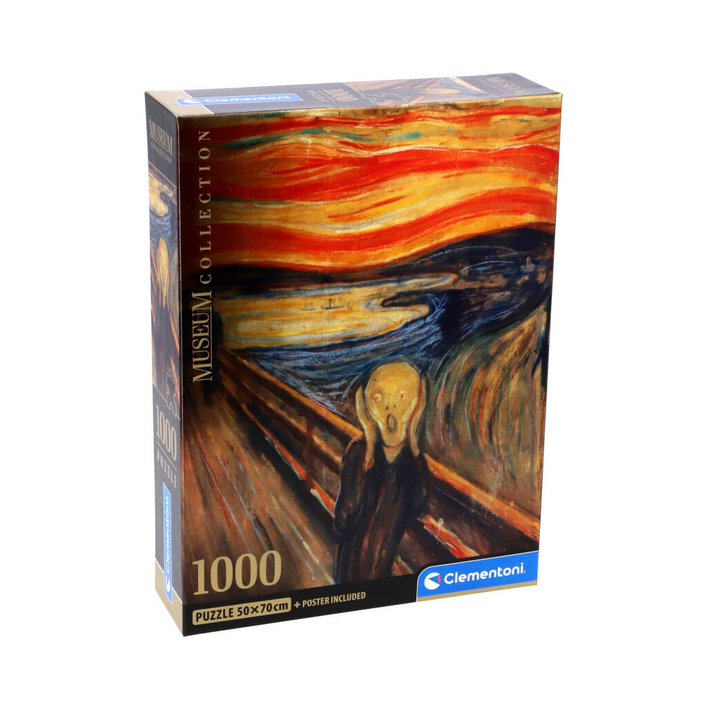 Clementoni - Puzzle Munch's schreeuw Museum Collection Compact box - 1000 stukjes - 39791