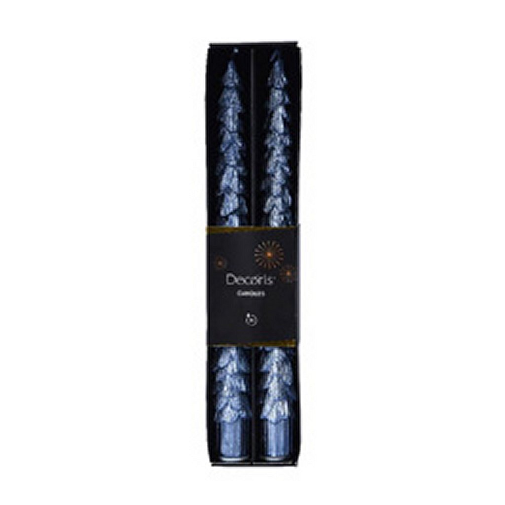 Decoris Dinerkaars Wax Mist Blauw 2 Stuks