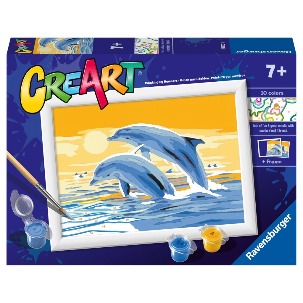 Ravensburger CreArt Delightful Dolphins - Schilderen op nummer voor kinderen
