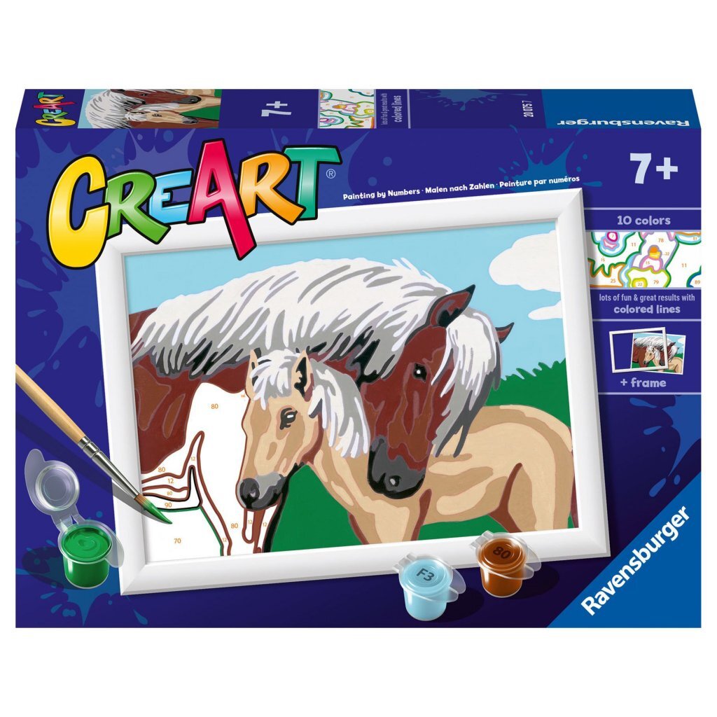 Ravensburger CreArt Mother & Foal - Schilderen op nummer voor kinderen