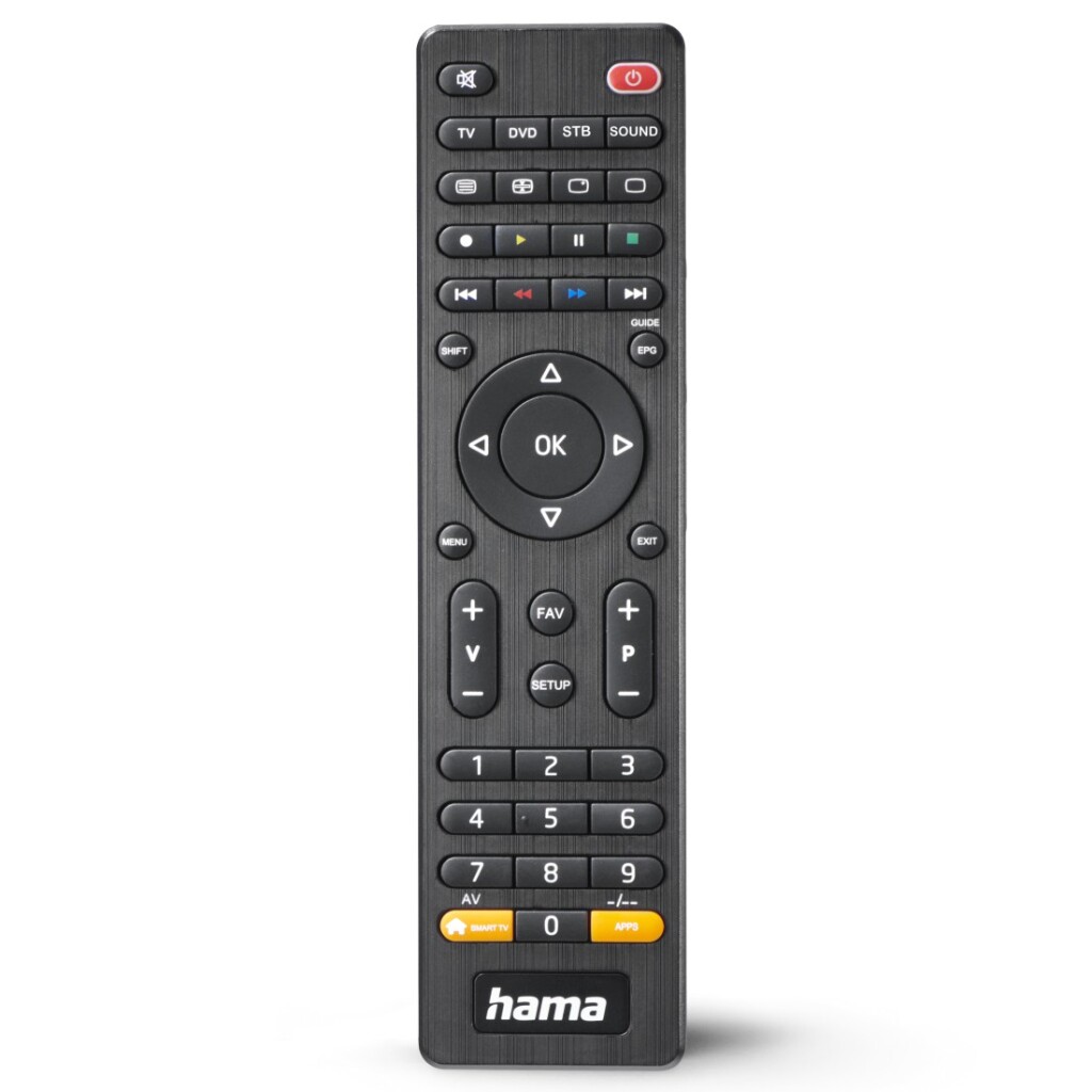 Hama Universele TV-Afstandsbediening voor 4 Apparaten met App-Toets Zwart