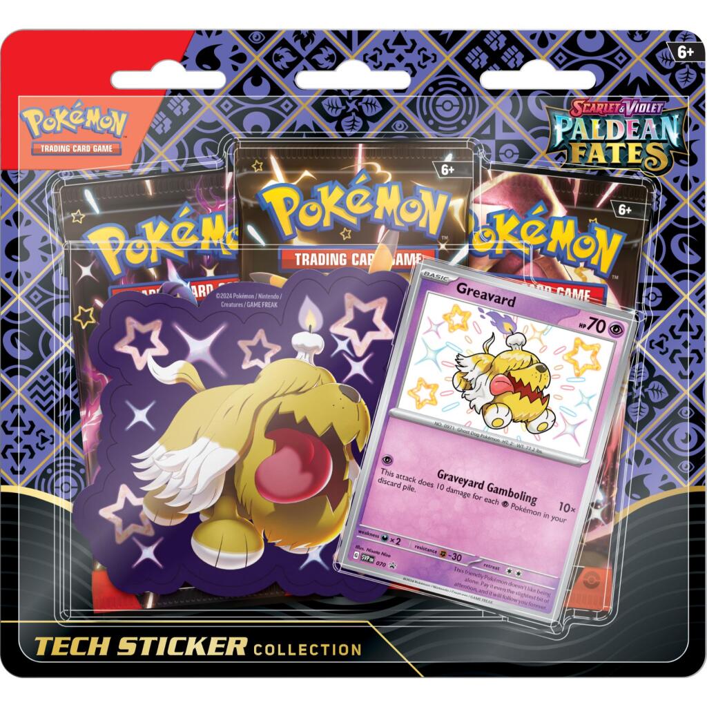 Pokémon Scarlet & Violet Paldean Fates Sticker Blister - Greavard- Pokémon Kaarten