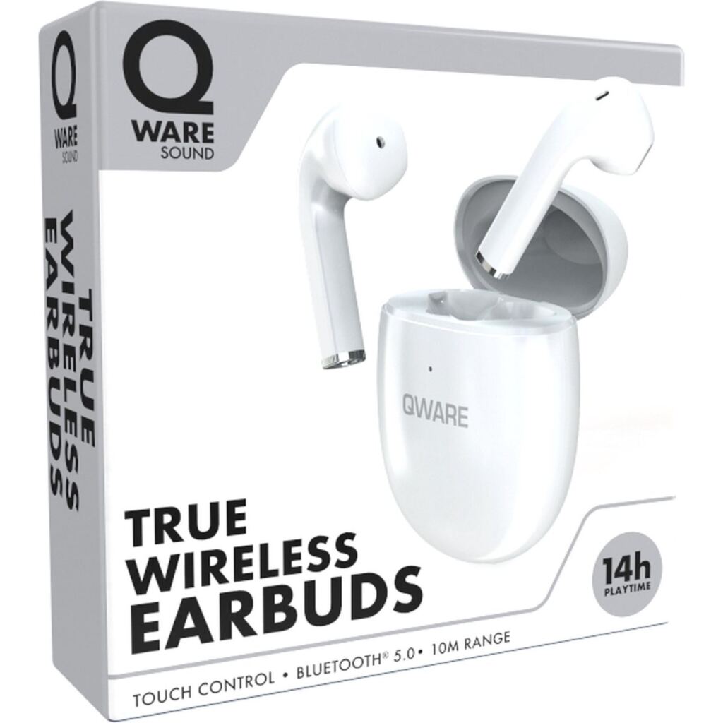 Qware Sound - Draadloze Oordopjes – Oordopjes Draadloos - Wireless Earbuds - In-Ear - Bluetooth Oortjes - Wireless EarPods - Wit