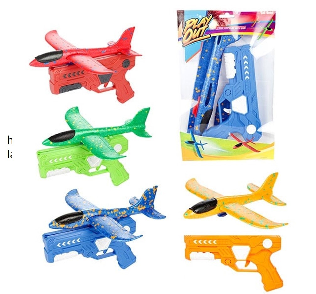 Toi-Toys Foam Vliegtuig 23 cm Assorti