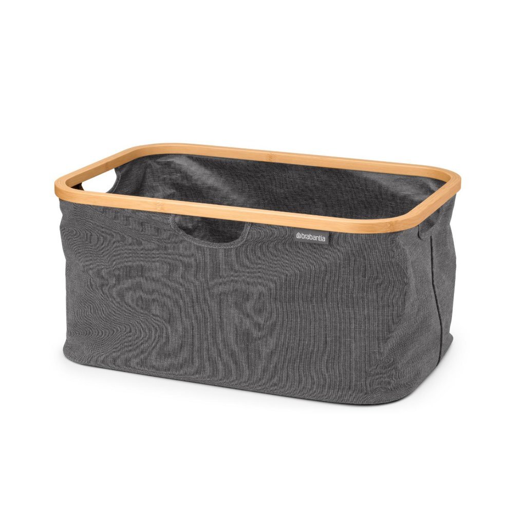 Brabantia Wasmand Opvouwbaar 40L Pepper Black/Bamboe afbeelding