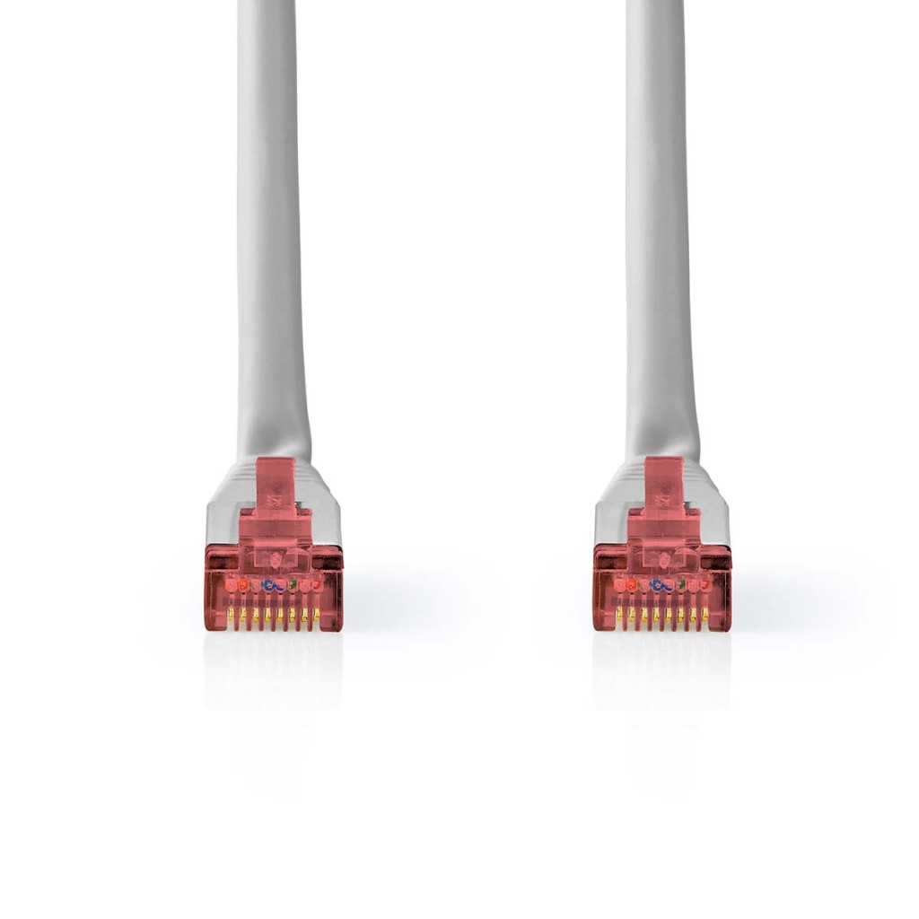 Nedis CCGL85220GY20 Cat6-kabel Rj45 Male Rj45 Male Sf/utp 2.00 M Rond Pvc Grijs Label