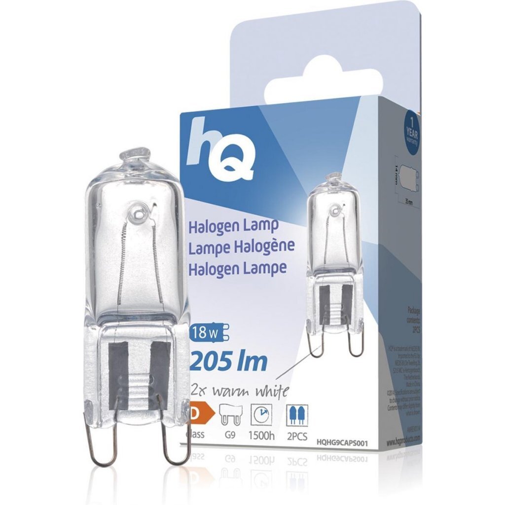 HQ Halogeenlamp G9 18W 205LM Warm Wit 2 Stuks afbeelding