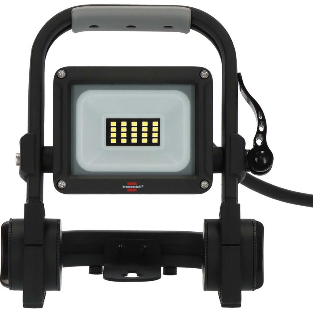 Brennenstuhl 1171250143 Mobiele Led Bouwlamp Jaro 1060 M / Led Noodverlichting Voor Buiten 10w (werklamp Met 2m Kabel En Quick Release, Led Schijnwerper Ip65, 1150lm)