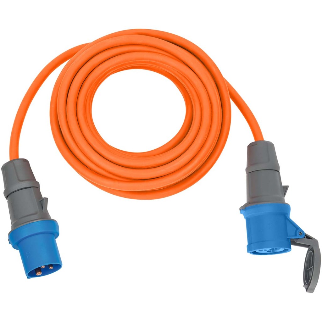 Brennenstuhl 1167650610 Cee Verlengkabel 10 M (camping Verlengsnoer H07rn-f 3g2,5 In Oranje Met Cee-stekker En Koppeling Met Afdichtdop Voor Permanent Gebruik Buitenshuis ) afbeelding
