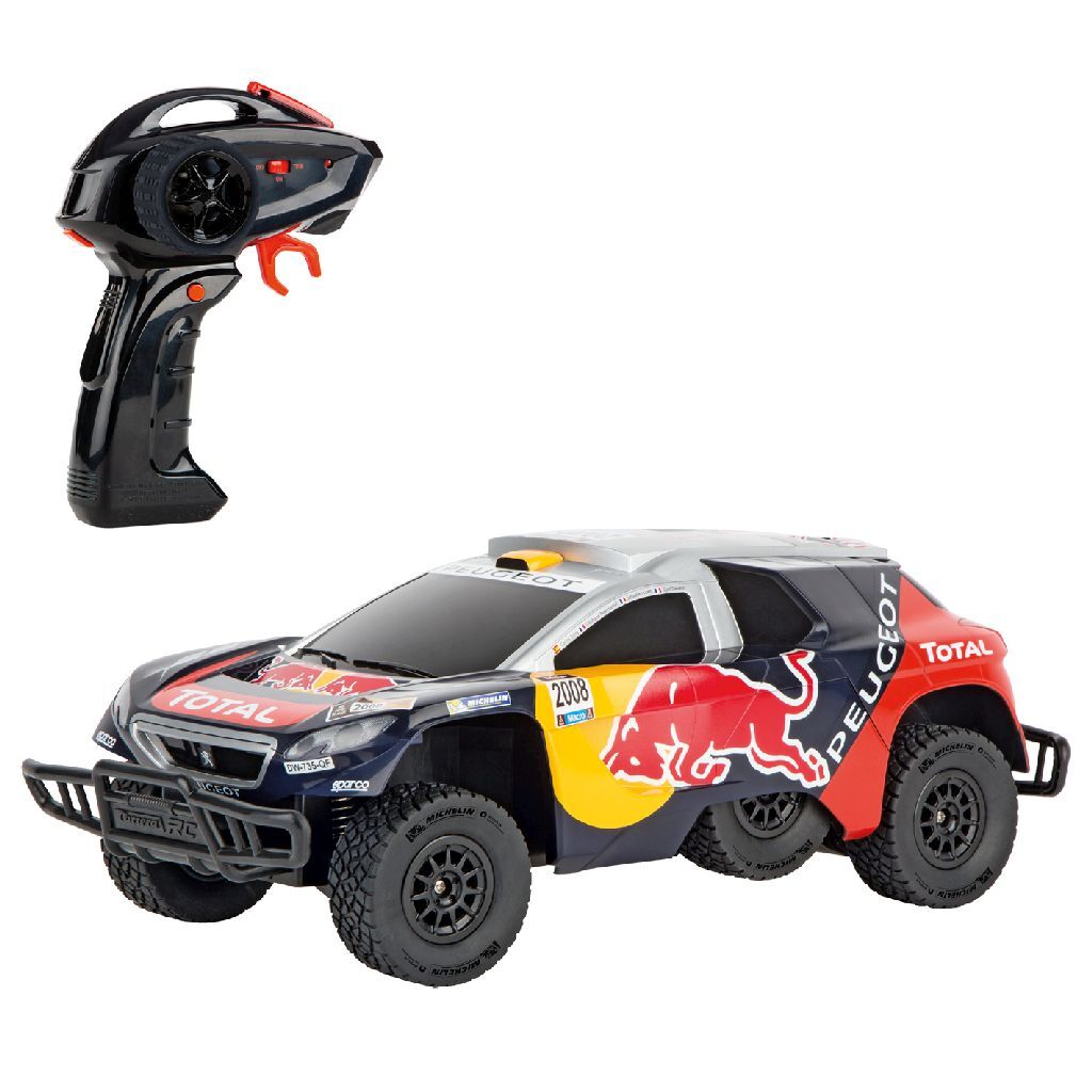 Carrera RC Red Bull Peugeot 08 DKR 16 + Licht 1:16 afbeelding