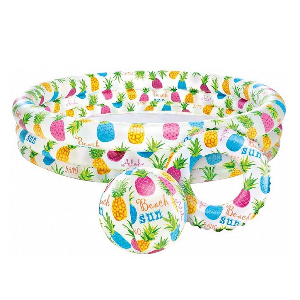 Intex 59469NP Ananas Opblaasbaar Zwembad Set afbeelding