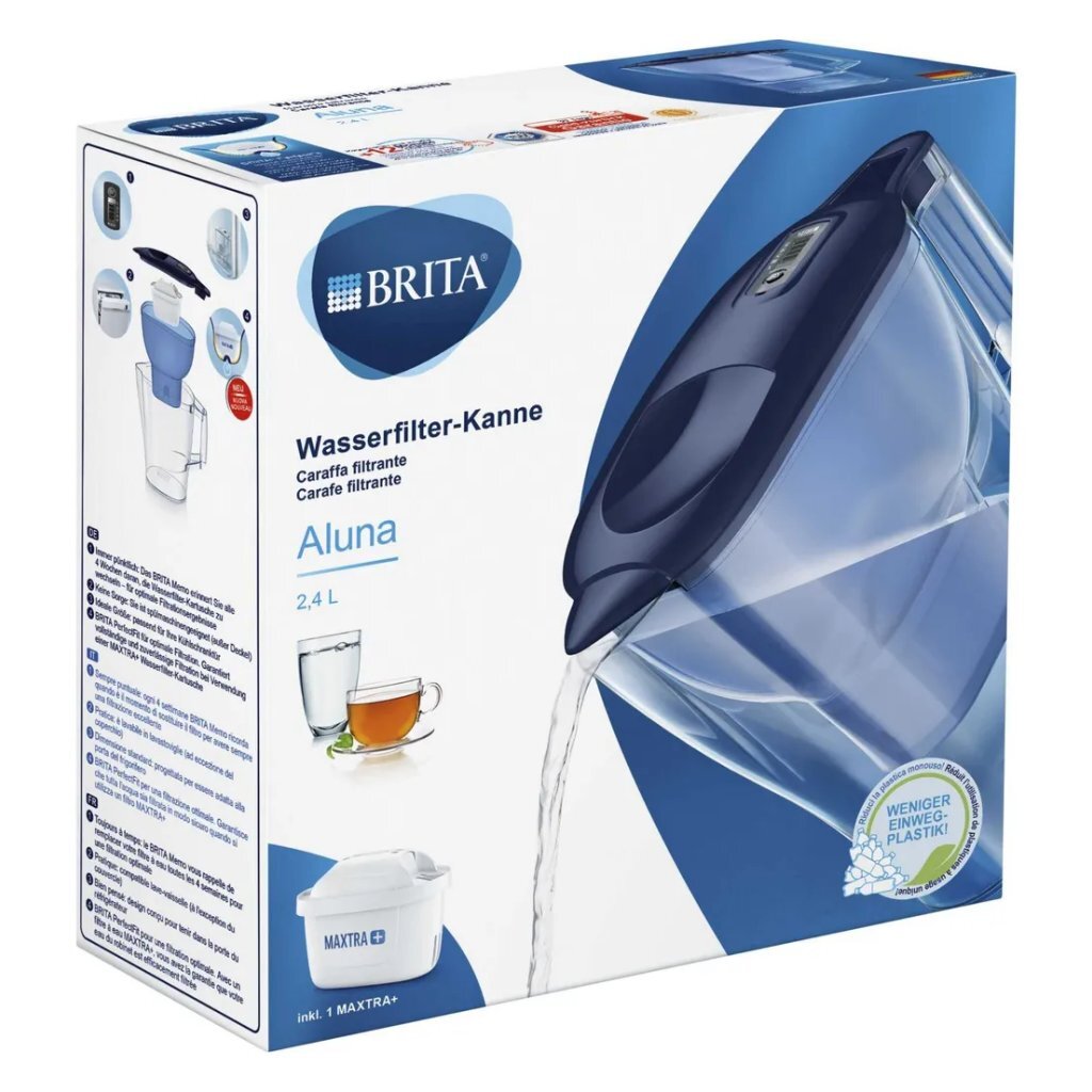 Brita Aluna Waterfilterkan 2.4L Blauw/Transparant afbeelding