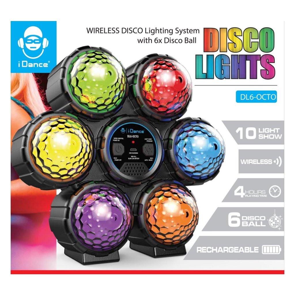IDance Dicoverlichting Draadloos met 6 Lampen afbeelding