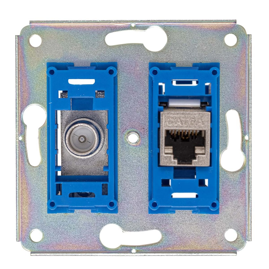 Hirschmann 695020782 Edc2000 Cd Modulaire Coax En Data Wandcontactdoos Nl afbeelding