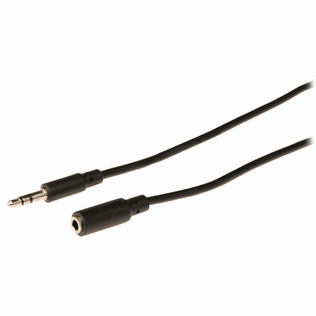 Nedis CAGB22050BK30 Stereo-audiokabel 3,5 Mm Male - 3,5 Mm Female 3,0 M Zwart