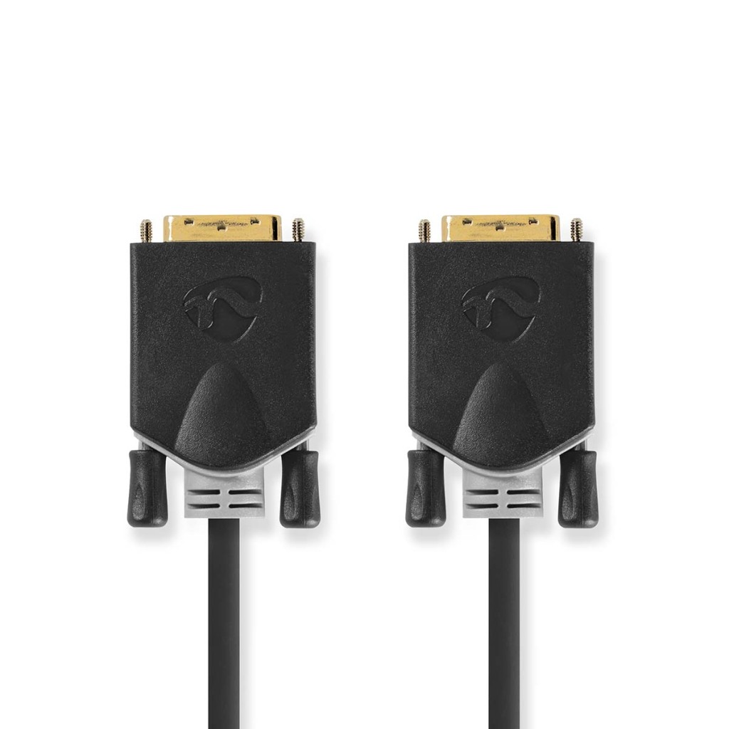 Nedis CCBW32000AT30 Dvi-kabel Dvi-d 24+1-pins Male Dvi-d 24+1-pins Male 2560x1600 Verguld 3.00 M Pvc Antraciet Doos