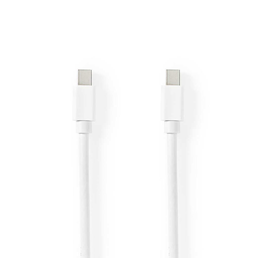 Nedis CCGB37504WT20 Mini-displayport - Mini-displayport-kabel Mini-displayport Male - Mini-displayport Male 2,0 M Wit