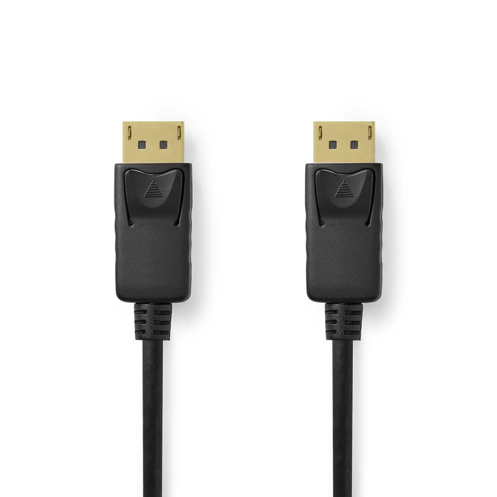 Nedis CCGL37014BK20 Displayport-kabel Displayport Male Displayport Male 8k@60hz Vernikkeld 2.00 M Rond Pvc Zwart Label afbeelding