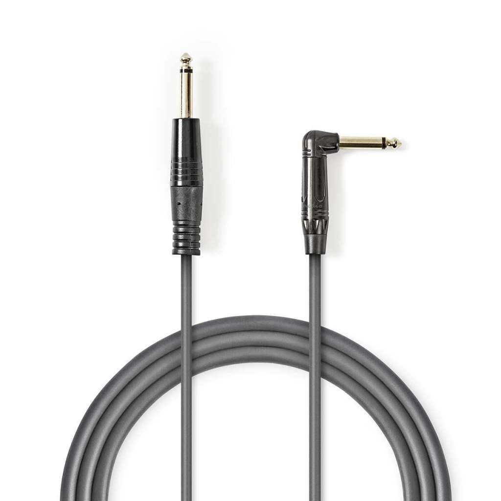 Nedis COTH23005GY50 Mono-audiokabel 6,35 Mm Male 6,35 Mm Male Vernikkeld 5.00 M Rond Pvc