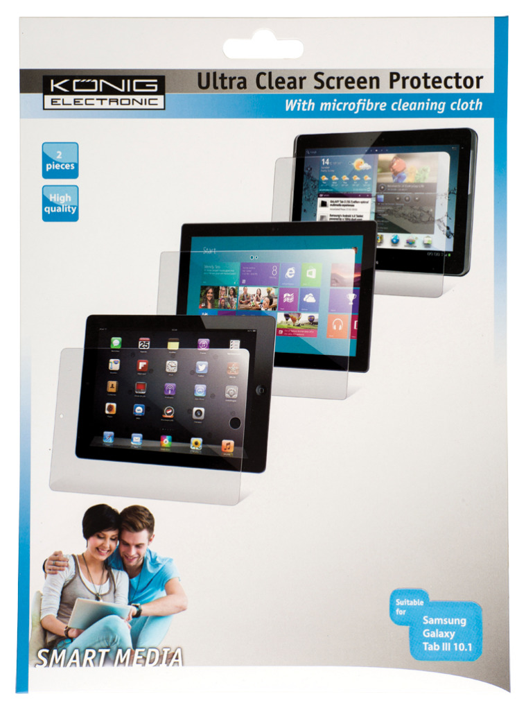 König CS10GALT3S100 Ultra Clear Screenprotector voor Samsung Galaxy Tab 3 10.1”