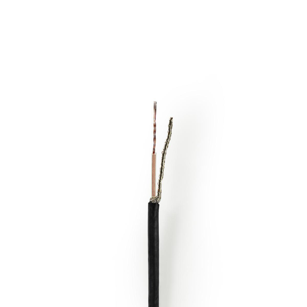 Nedis CSBR0210BK1000 Coaxkabel Rg174 100 M Rol Zwart afbeelding