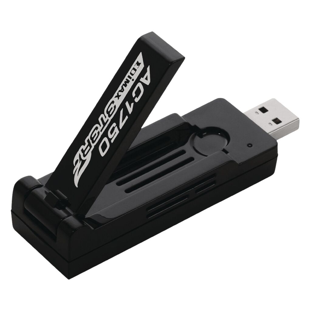 Edimax EW-7833UAC Ac1750 Dual-band Wi-fi Usb 3.0-adapter Met 180 Graden Verstelbare Antenne Zwart
